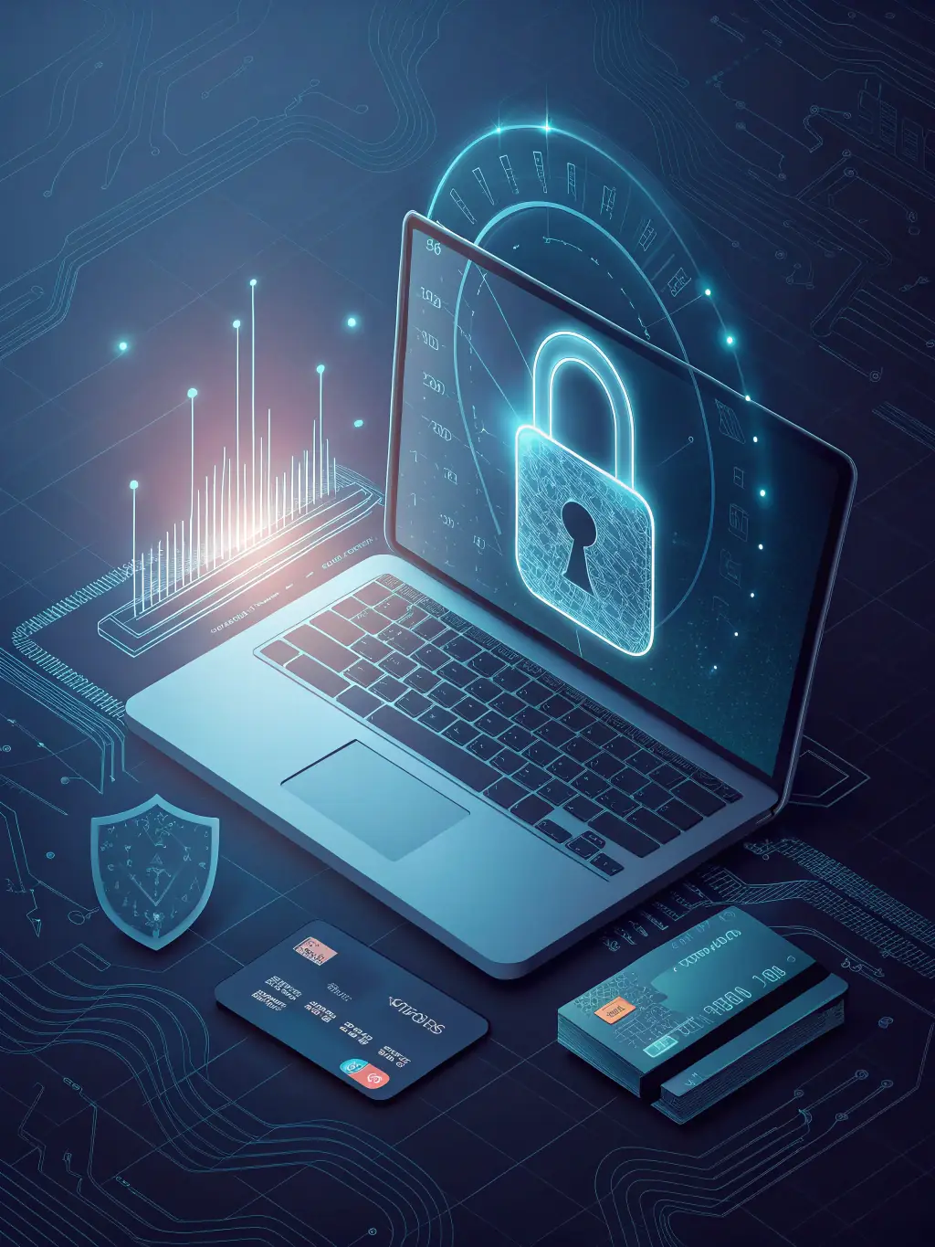 An illustration depicting secure and efficient order registration and acceptance processes within the Shopify platform, emphasizing data protection.